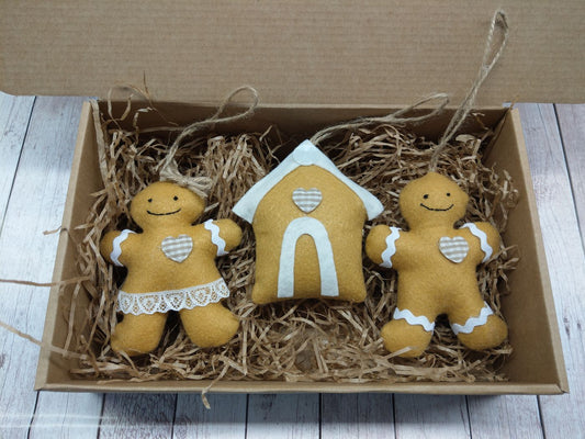 Set da 3 a 6 addobbi - Biscottini e Casetta di Pan di Zenzero