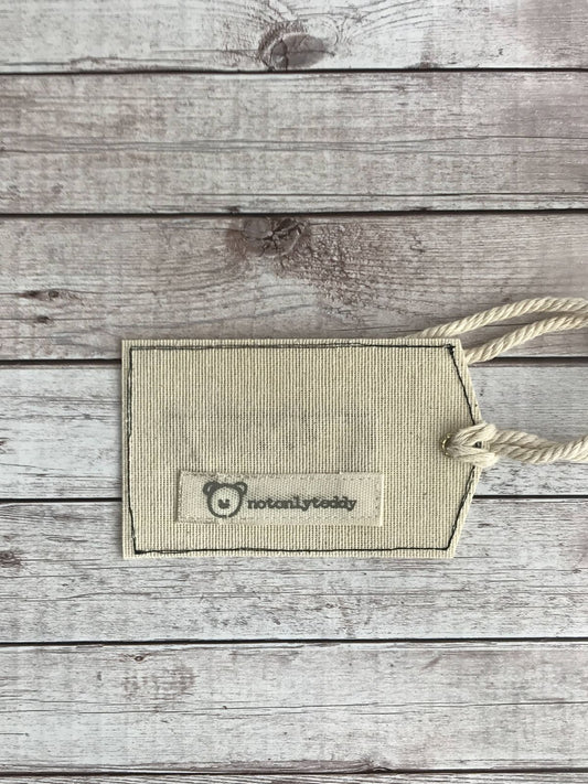 🍉 Tag decorativa in tessuto – Ricamo anguria fatta a mano ❤️💚