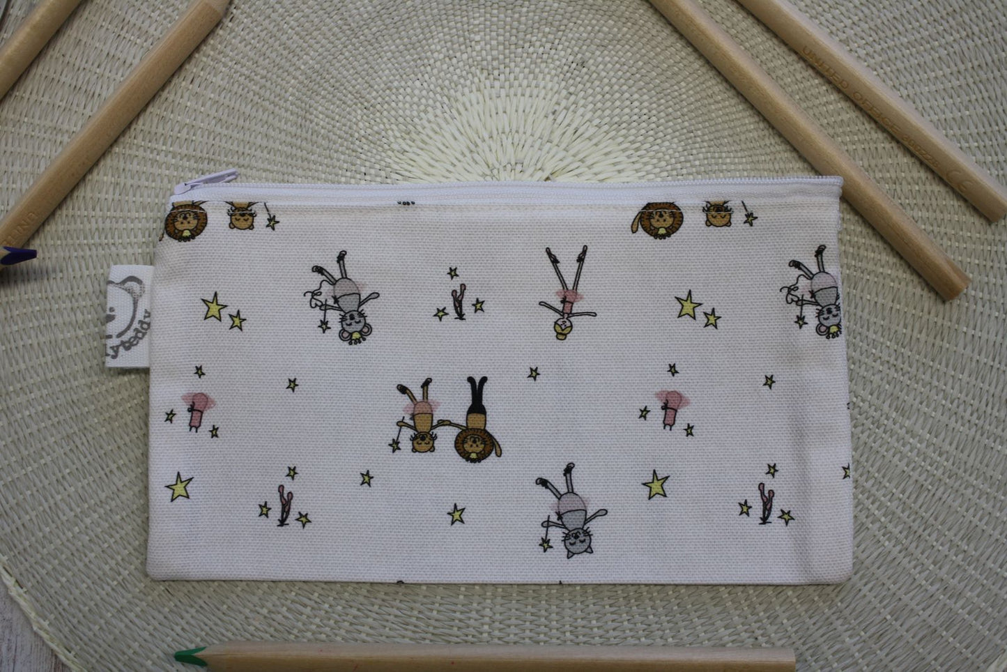 Bustina in tessuto - fantasia animaletti ballerini