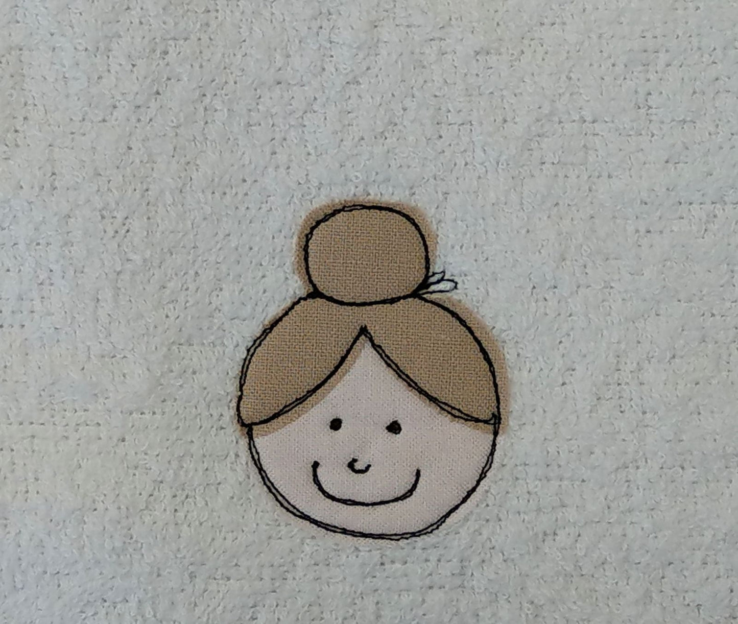 Asciugamano double face con ricamo di Ballerina – dettaglio