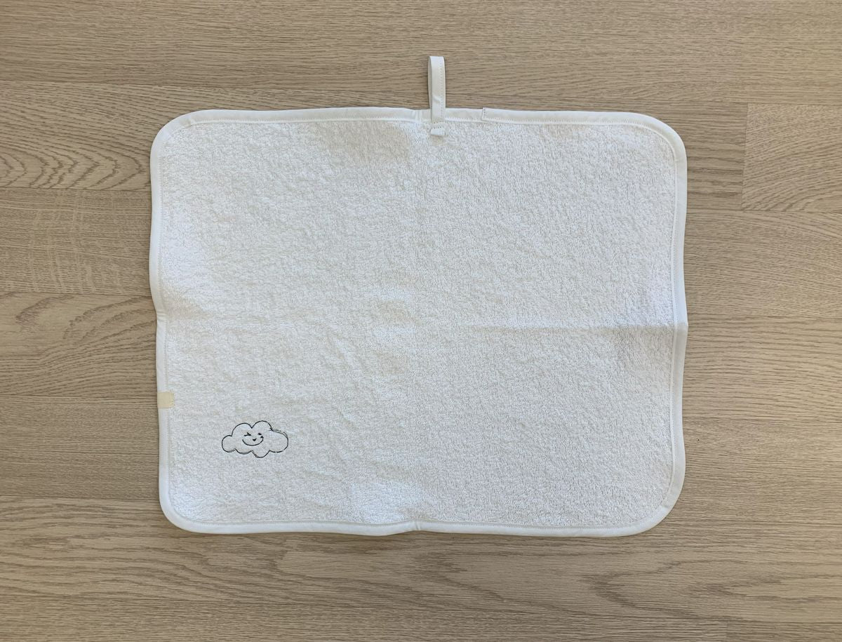 Set Asilo Personalizzato – Asciugamano e Sacchetto Porta Cambi con Ricamo Nuvoletta