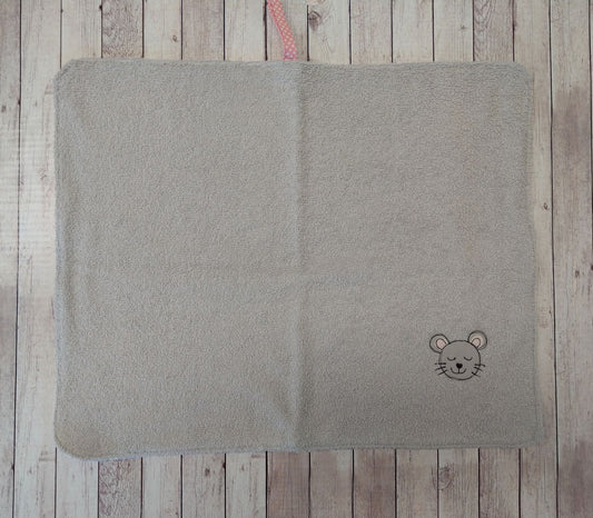 Asciugamano double face con ricamo di Topolina pattinatrice