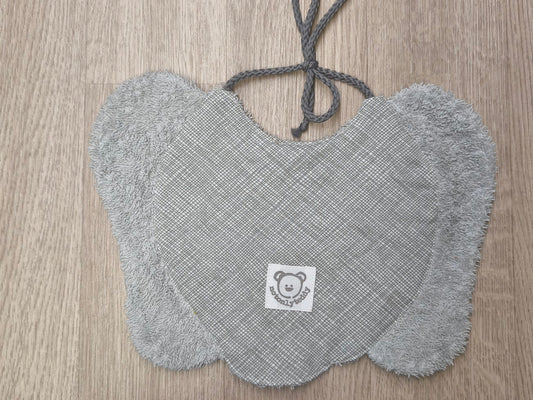 Retro di bavaglino neonato a forma di musetto di elefantino