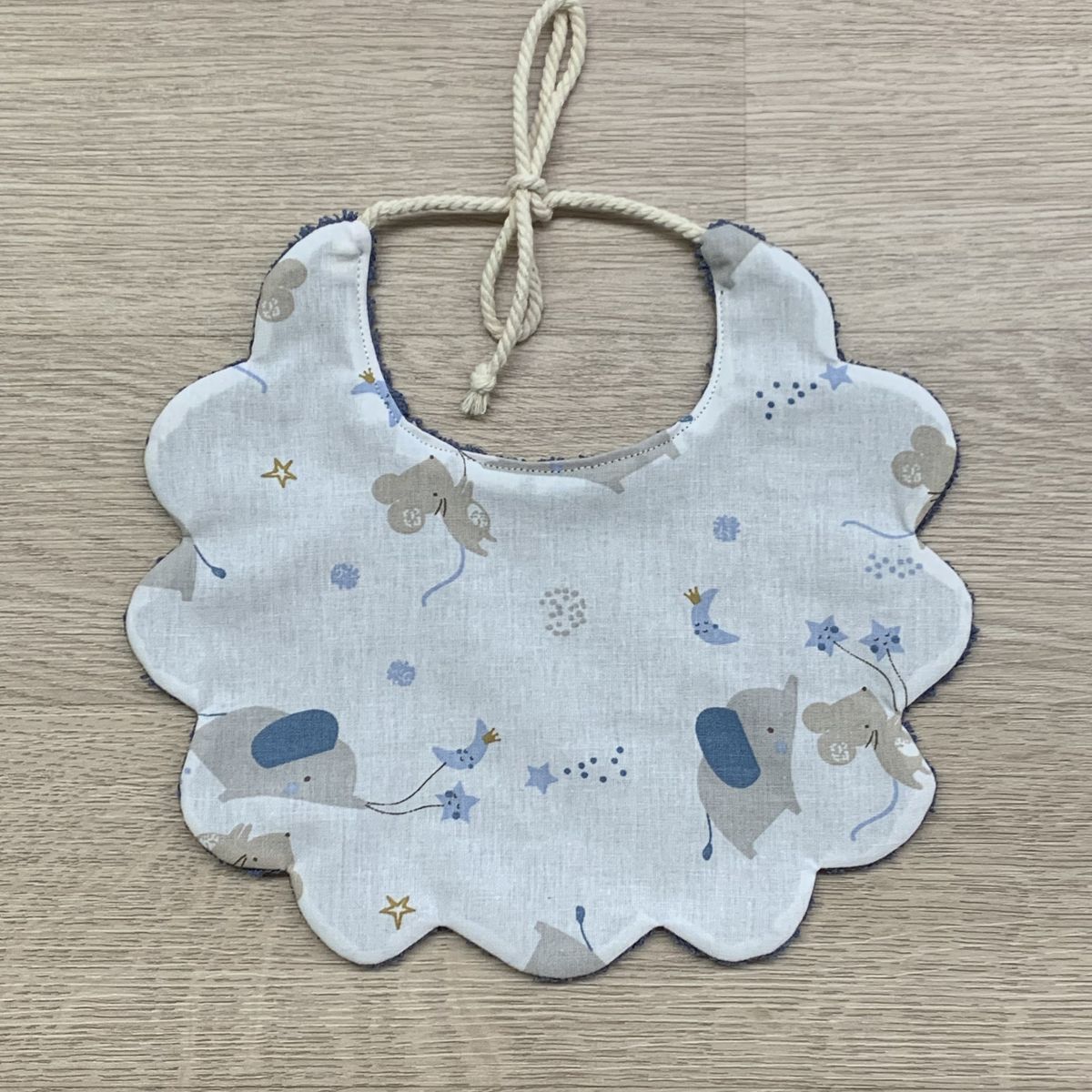 Bavaglino per neonato/a 🌸 – Idea regalo per nuova nascita 🎁- personalizzabile - elefantini e topolini