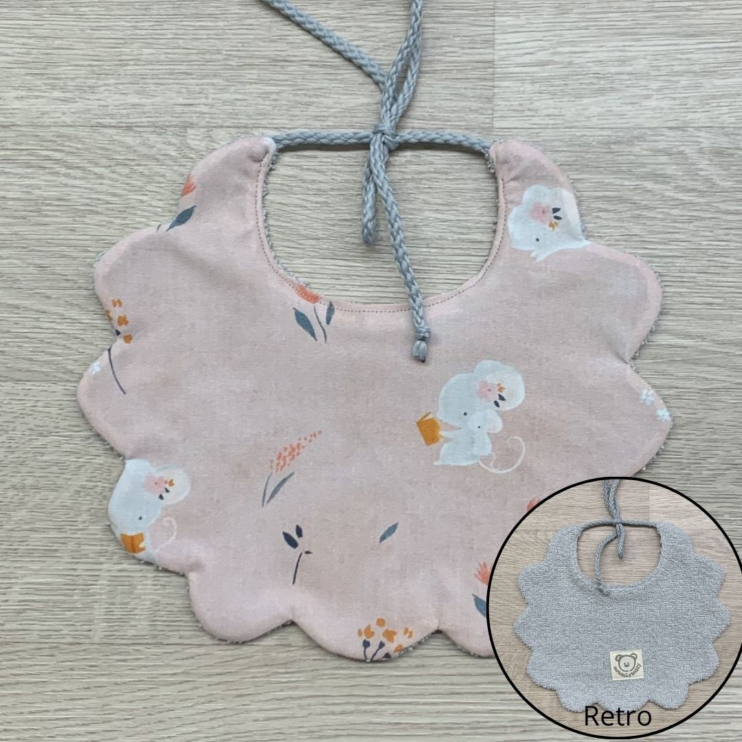 Bavaglino per neonato/a 🌸 – Idea regalo per nuova nascita 🎁- personalizzabile - topoline