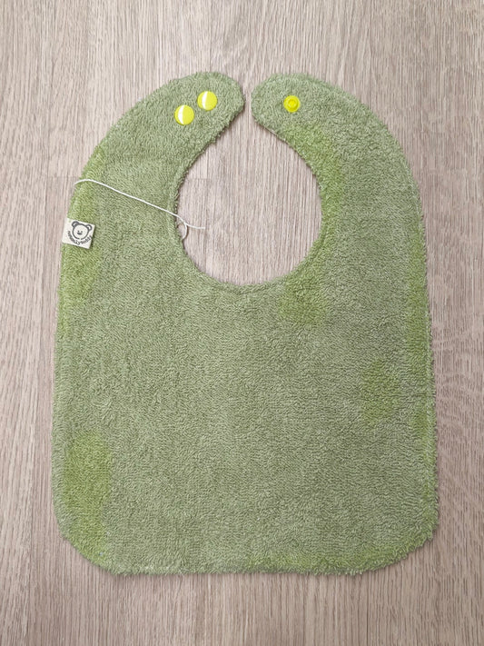 retro in spugna verde bavaglino cerato con fantasia di alieni