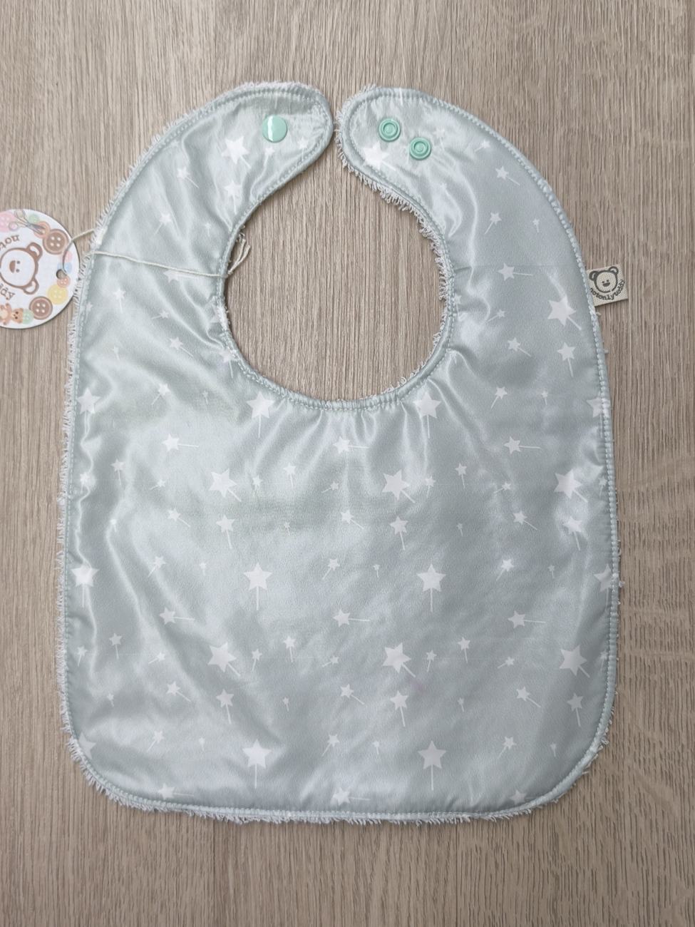 Bavaglino svezzamento cerato con retro in spugna - grafiche NotOnlyTeddy Bacchette magiche verde