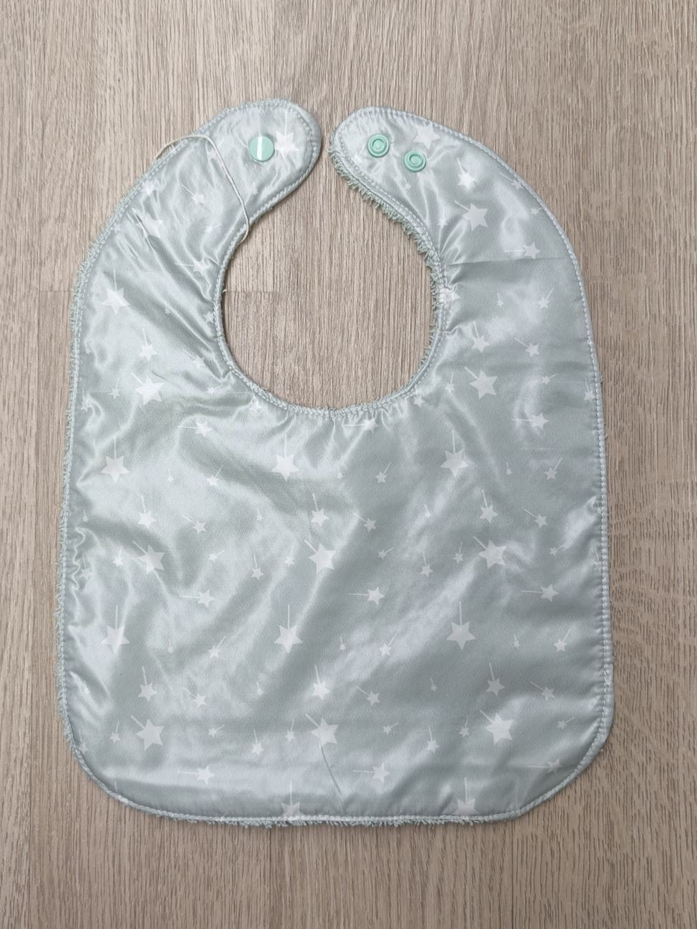 Bavaglino svezzamento cerato con retro in spugna - grafiche NotOnlyTeddy Bacchette magiche verde