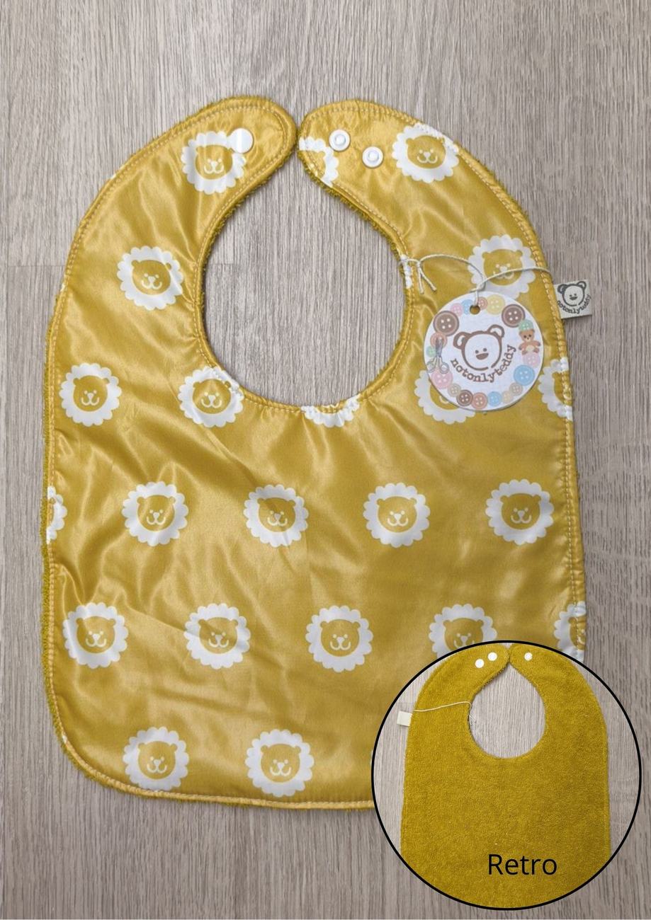 Bavaglino svezzamento cerato con retro in spugna - grafiche NotOnlyTeddy Leoncini