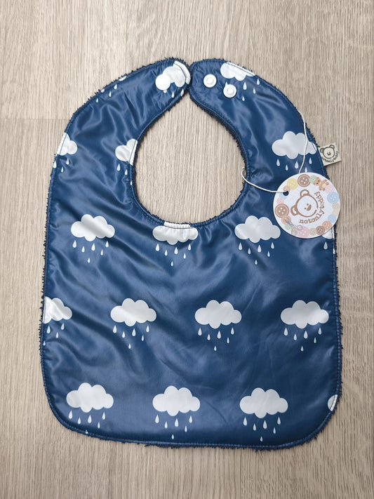 Bavaglino svezzamento cerato con retro in spugna - grafiche NotOnlyTeddy Nuvolette