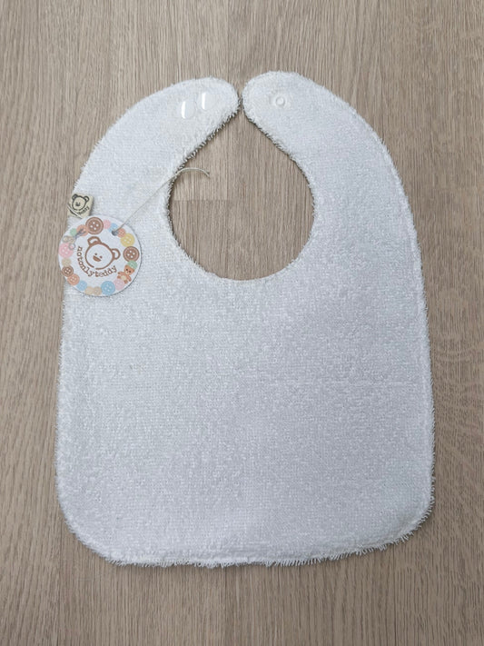 retro in spugna bianca di bavaglino cerato con animali della savana su fondo beige