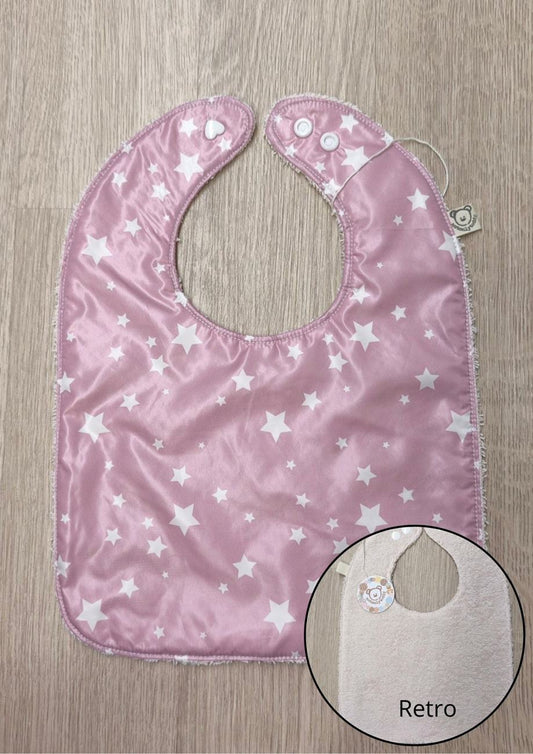 Bavaglino svezzamento cerato con retro in spugna - grafiche NotOnlyTeddy stelline