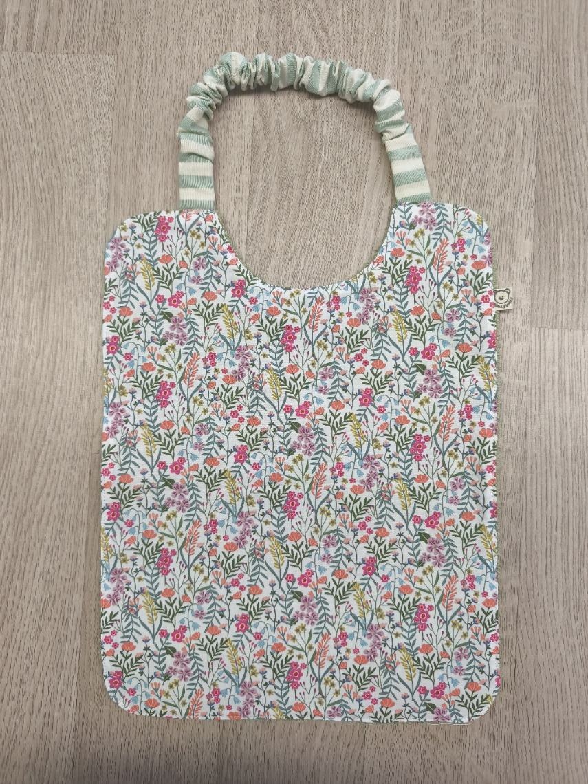 Bavaglia con elastico per bimba - fiori colorati