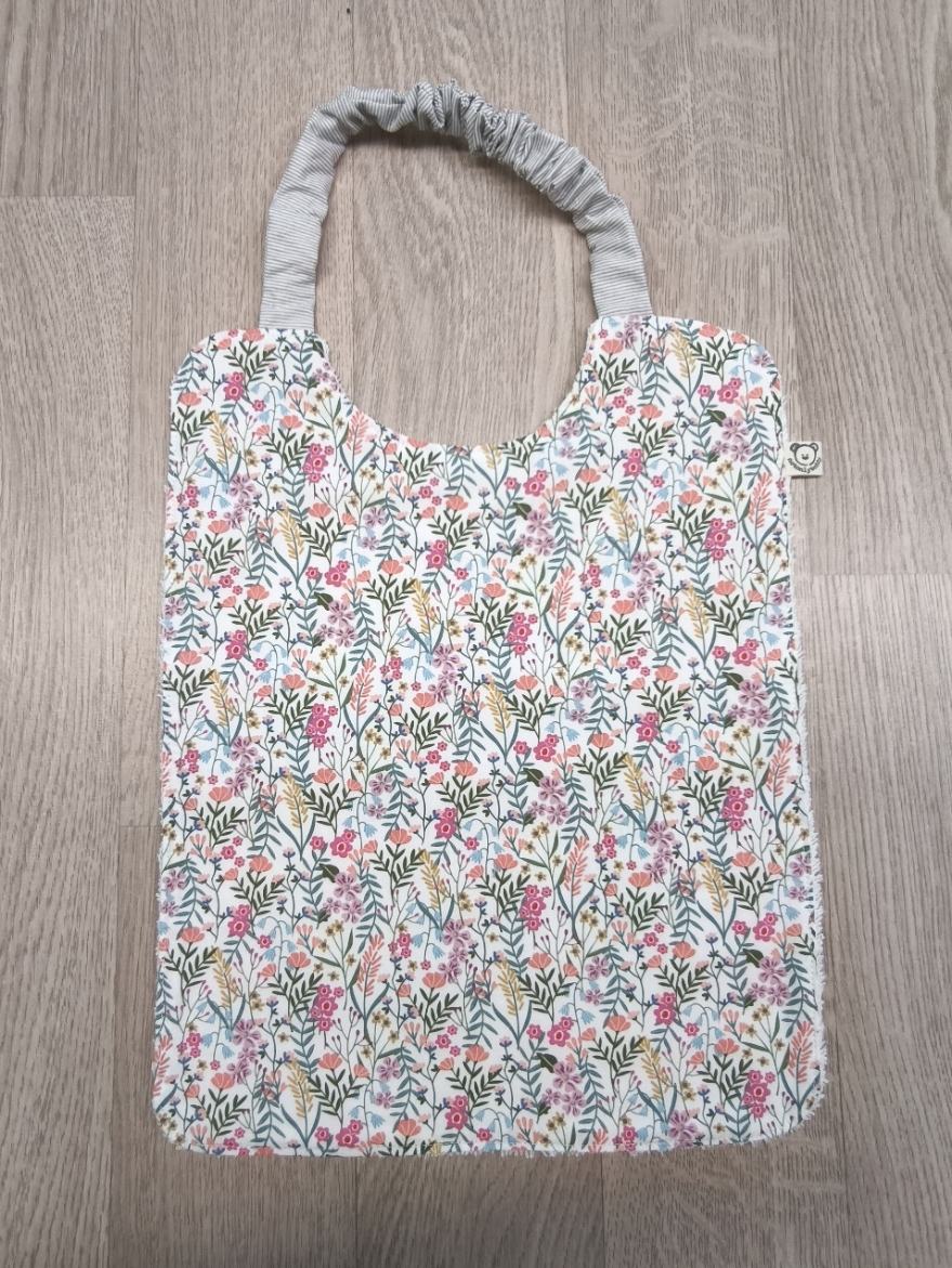 Bavaglia con elastico per bimba - fiori colorati