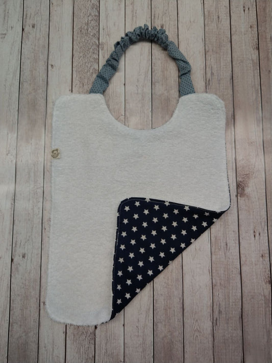 Retro di bavaglino con elastico per asilo con ricamo di Furgoncino