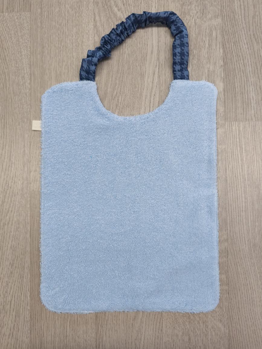 Bavaglia con elastico per bimbi - pallini blu