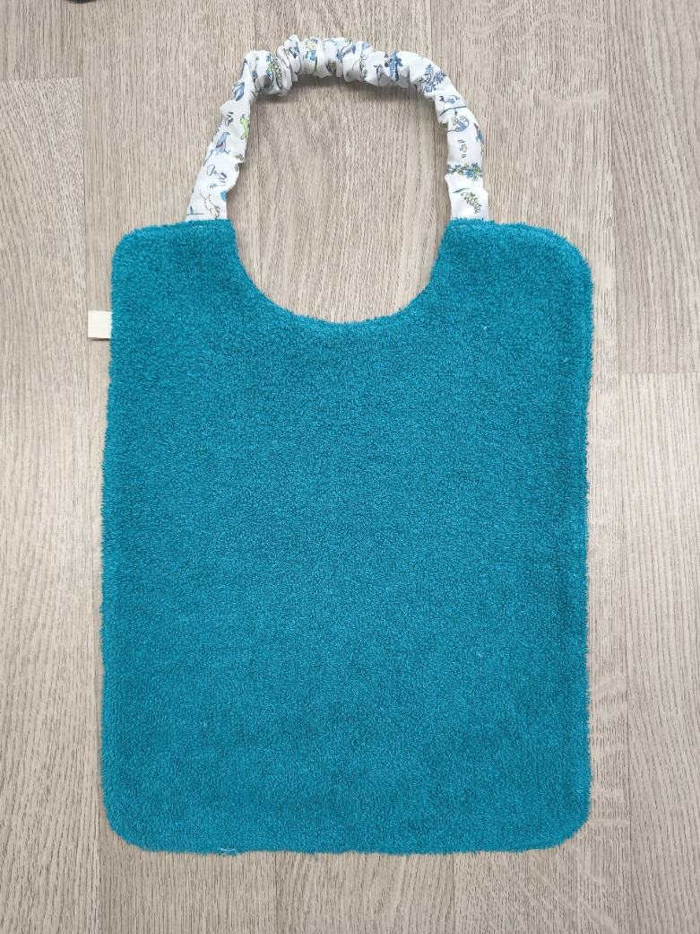 Bavaglia con elastico per bimbi - pallini blu