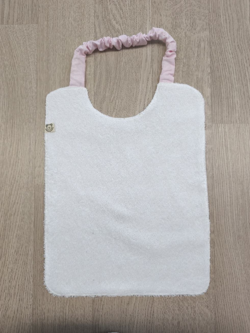 Bavaglino double face con elastico per bambina - topoline
