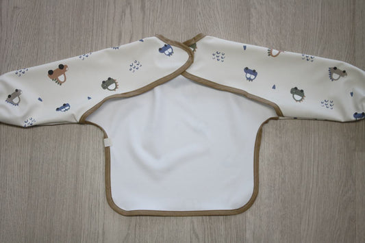 Bavaglino cerato con maniche - fantasia automobiline