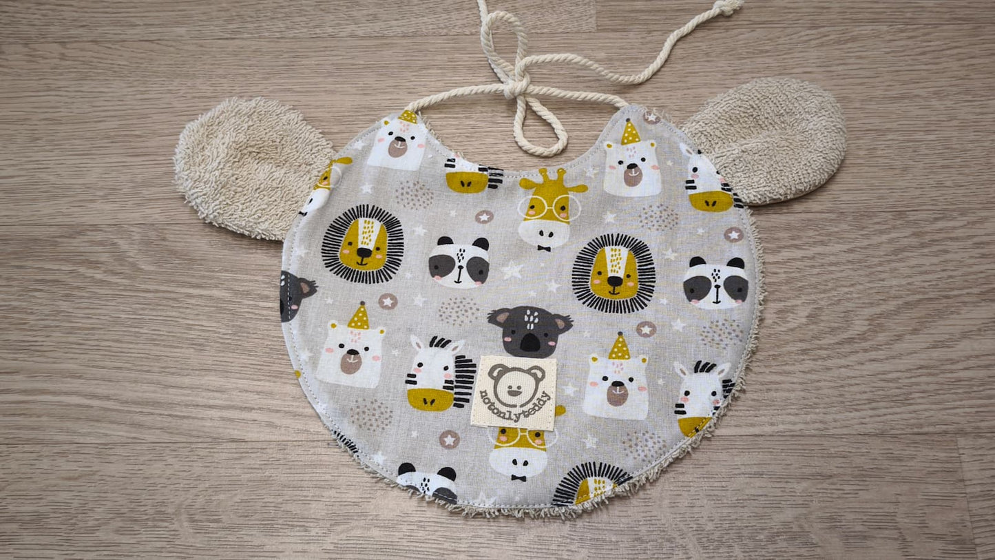 retro di bavaglino a forma di musetto di orso beige2