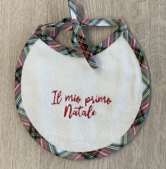 Bavaglino neonato "Il mio primo Natale" - bavetta natalizia