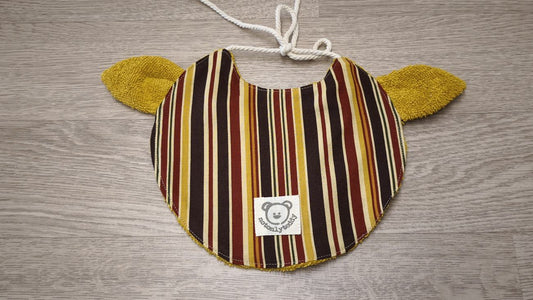 retro di bavaglino a forma di musetto di tigrotto