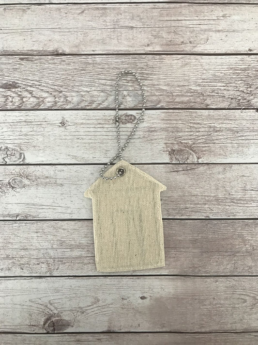 🏖️ Tag decorativa in tessuto – Cabina da spiaggia ricamata handmade 🧵🌊