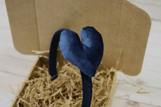 Cerchiello con Cuore Velluto blu