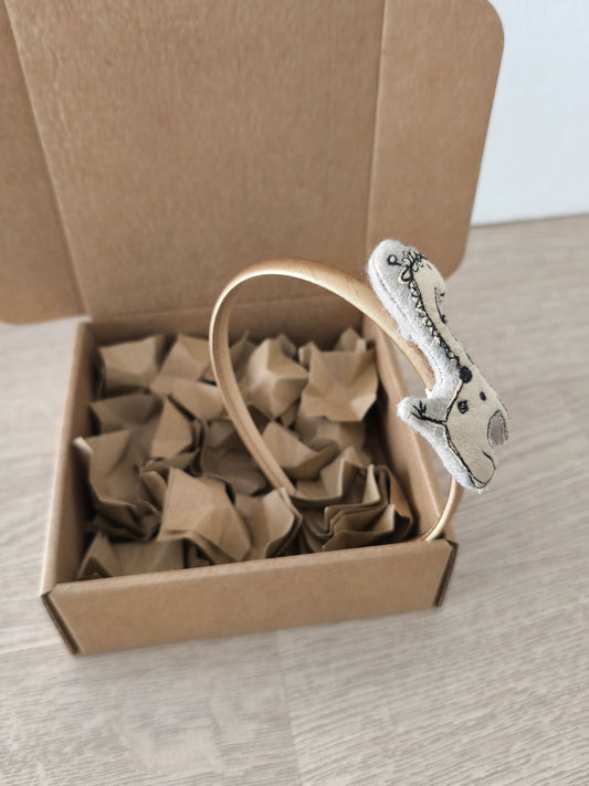 Cerchiello per capelli da bambina in raso con giraffina