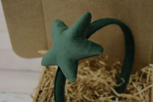 Cerchiello ricoperto con Stella di Velluto verde