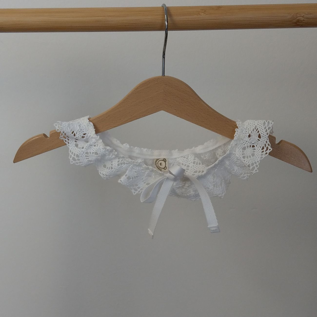 Colletto staccabile in pizzo bianco per bambina