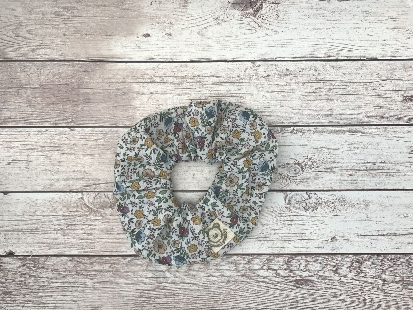 Scrunchie - elastico per capelli - fiorellini colori scuri