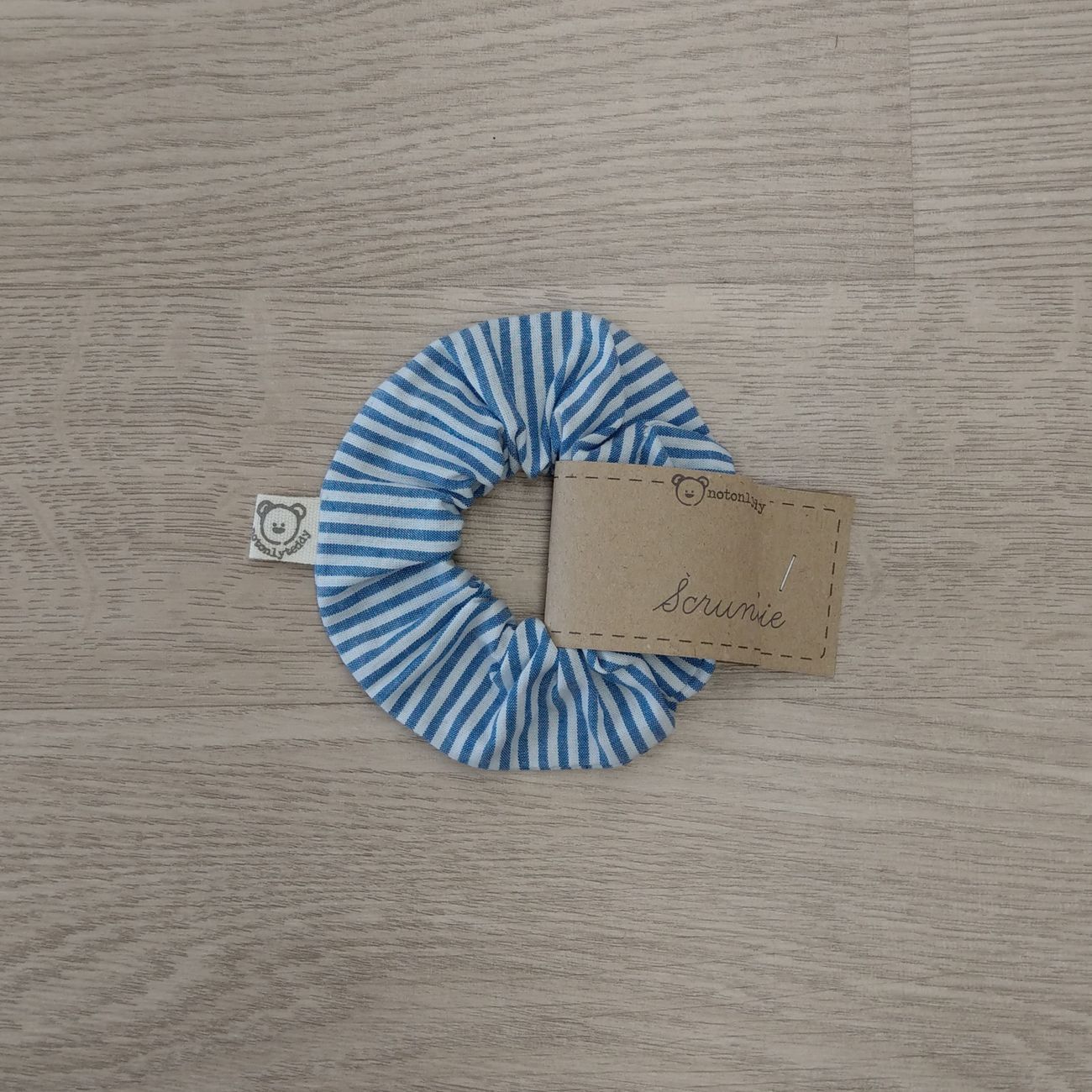 Scrunchie - elastico per capelli - righe blu