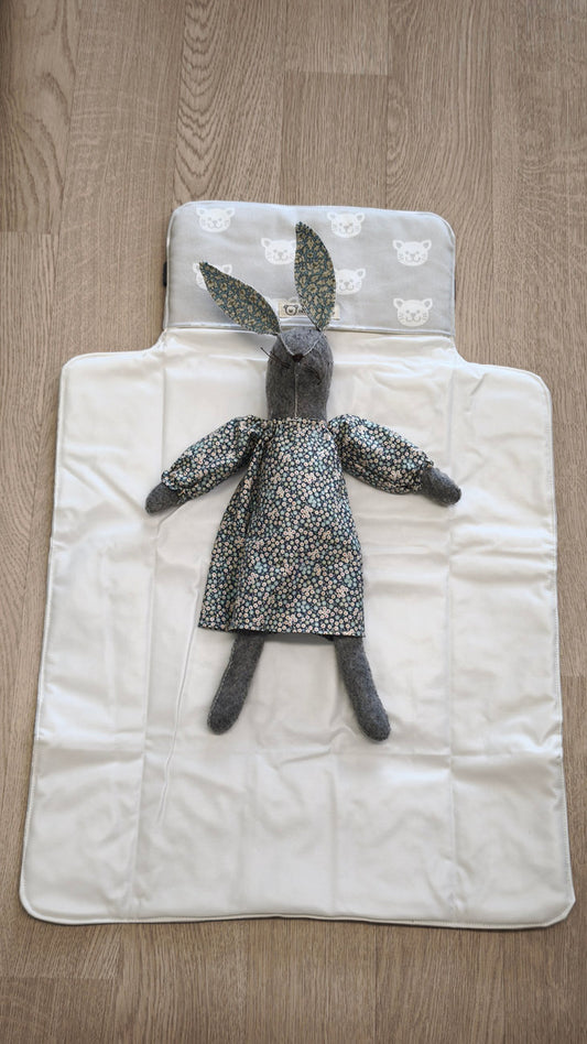 Fasciatoio da viaggio pieghevole con portapannolini – Gattini – personalizzabile