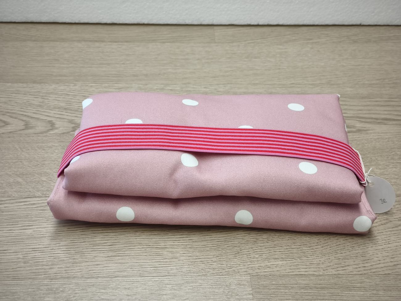 Fasciatoio da viaggio pieghevole con portapannolini – Rosa pois – personalizzabile