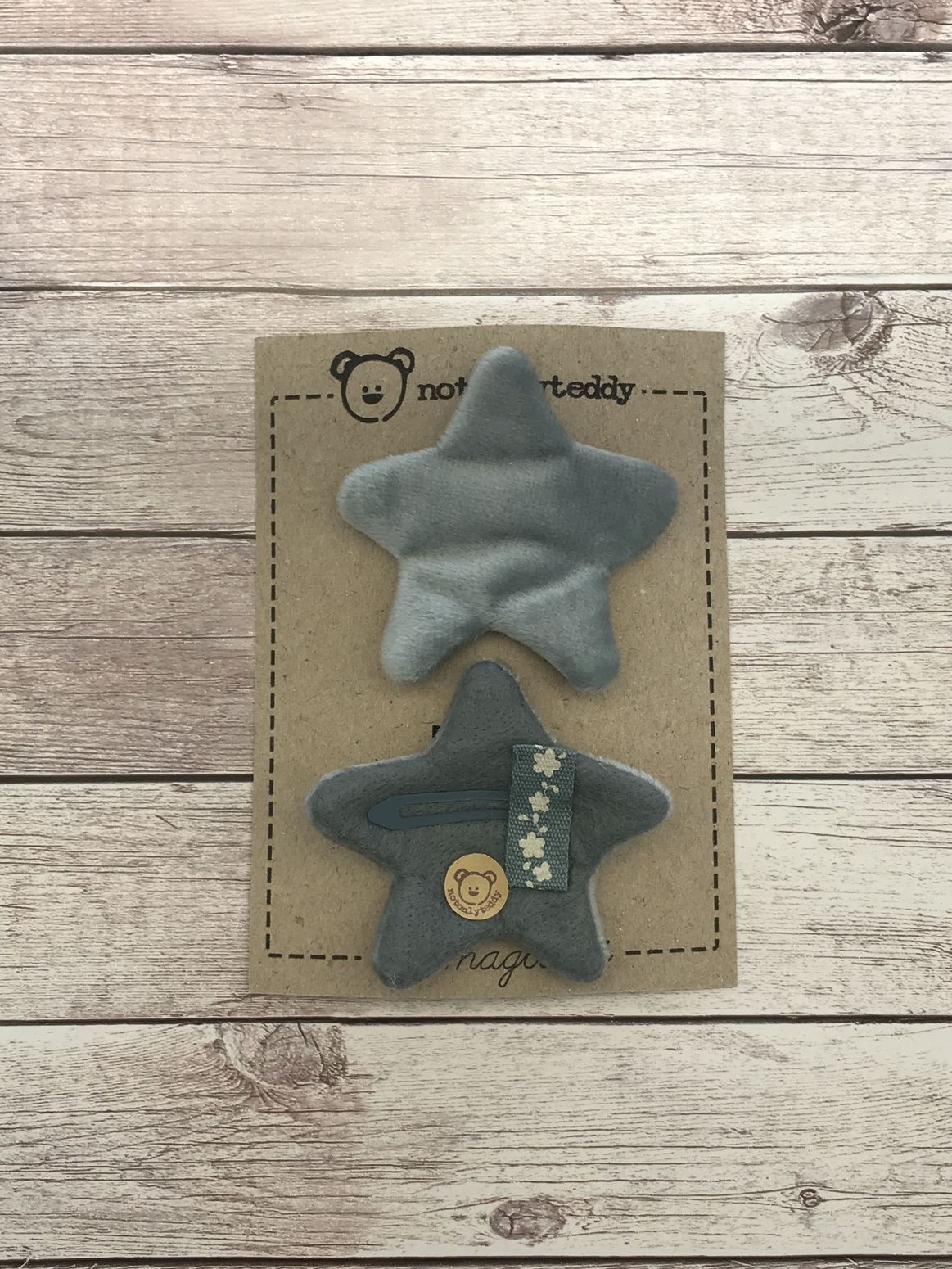 Fermaglietti per bimba a forma di stellina - Velluto (vari colori)