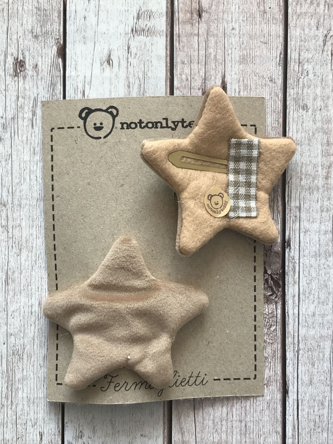 Fermaglietti per bimba a forma di stellina - Velluto (vari colori)