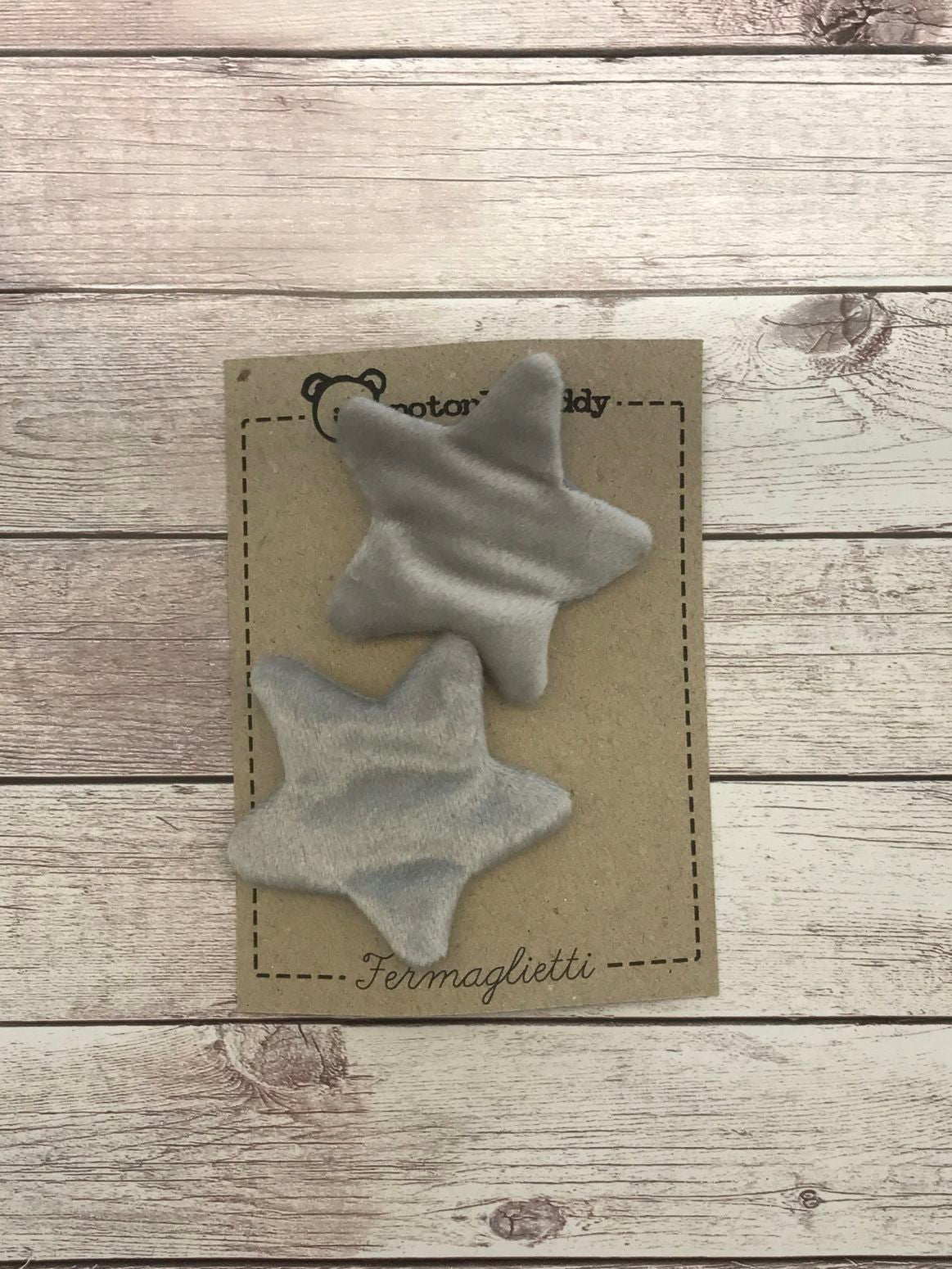 Fermaglietti per bimba a forma di stellina - Velluto (vari colori)