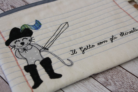 Astuccio portapenne Gatto con gli Stivali grande