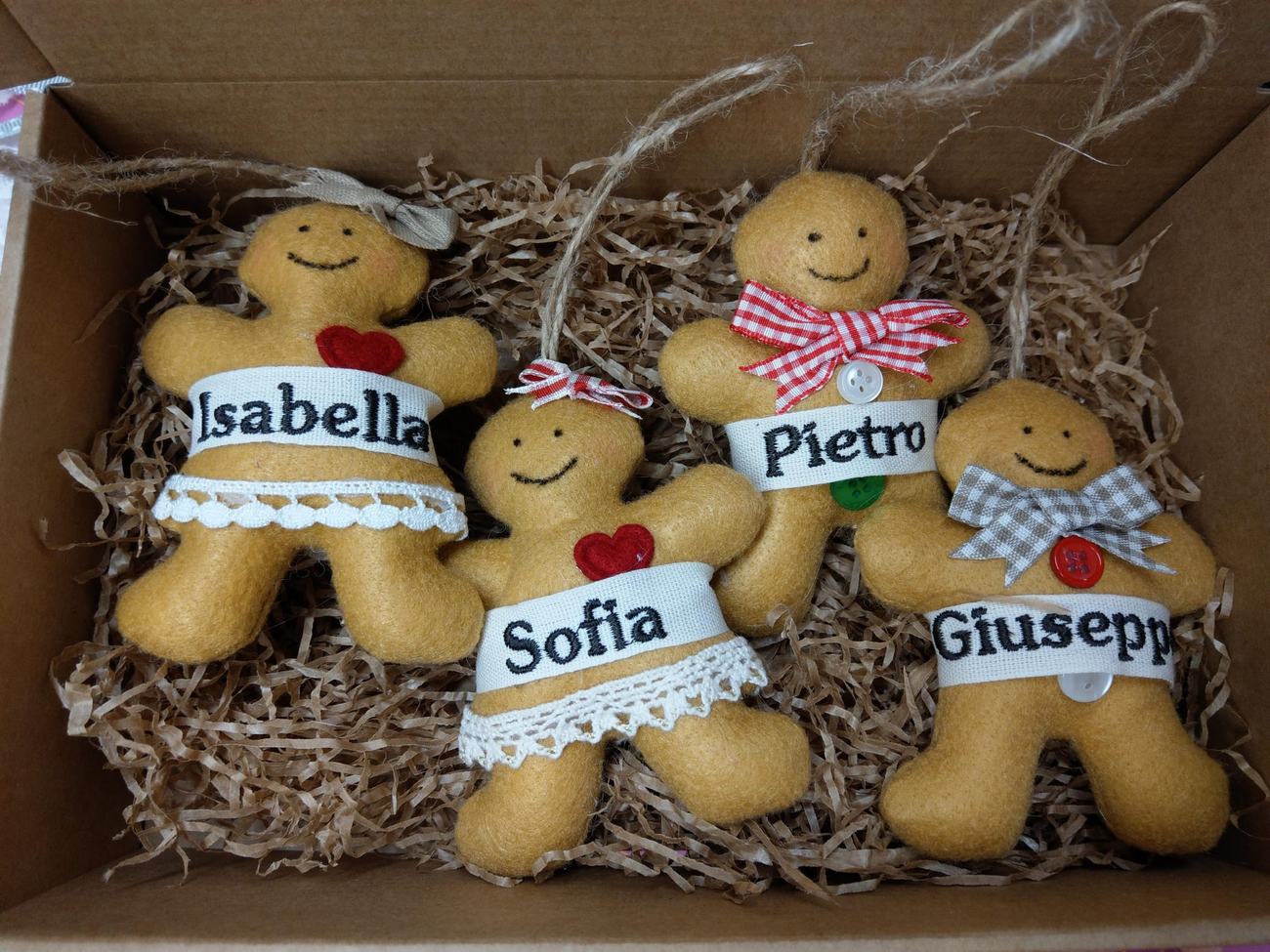 Set da 3 a 6 addobbi - Biscottini e Casetta di Pan di Zenzero