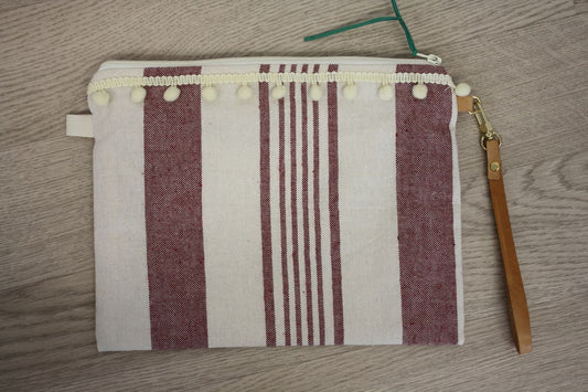 Busta mare a righe con pompon e manichetto con anguria