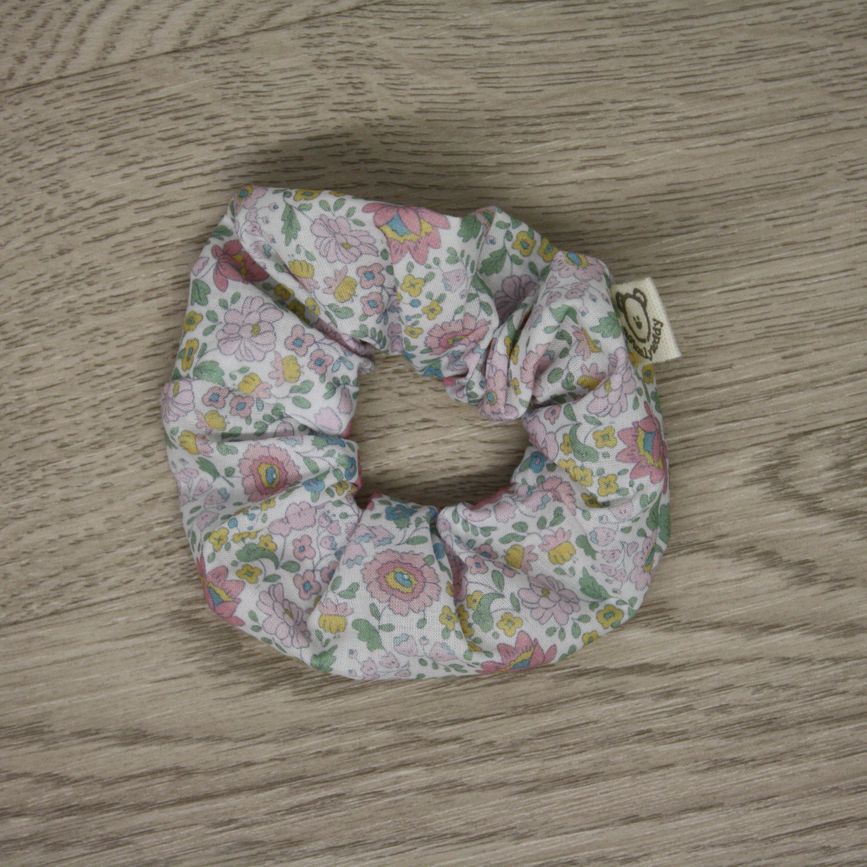 Scrunchie - elastico per capelli - fiorellini rosa