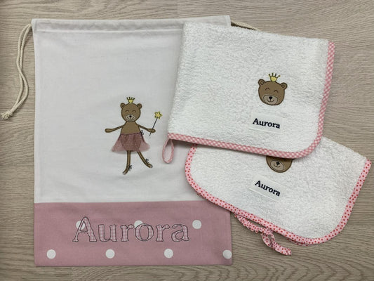 Zainetto bambina per asilo “Orsetta Ballerina” – personalizzabile