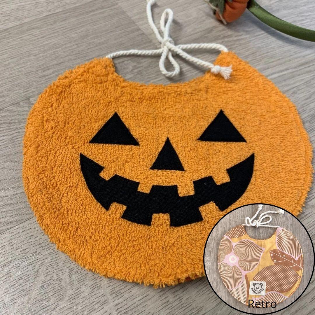 bavaglino per neonato a forma di zucca