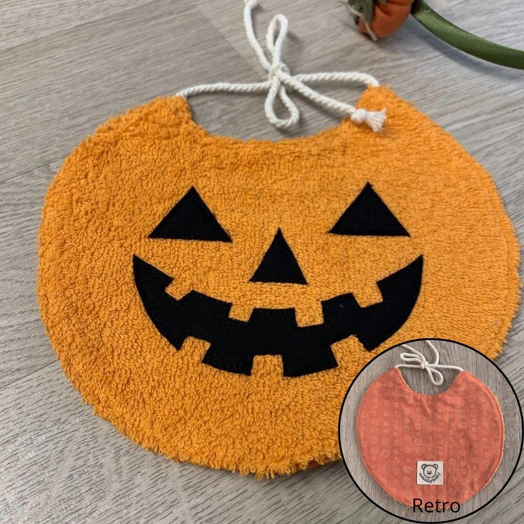 Bavaglino neonato zucchetta Halloween