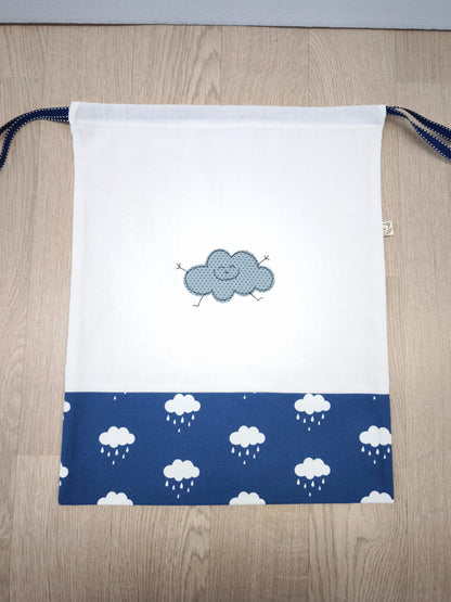 Sacchetto con nuvolette blu