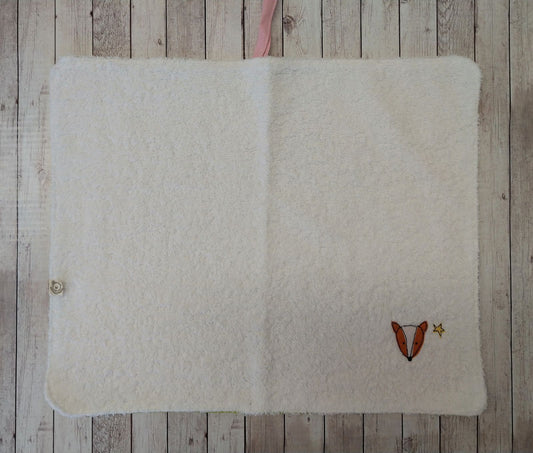 Asciugamano double face con ricamo di Volpina