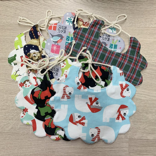 Bavaglino per neonati 🎄– Idea regalo per nuova nascita 🎁- versione natalizia