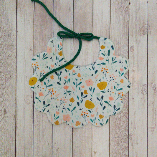 Bavaglino per neonata 🌸 – Idea regalo per nuova nascita 🎁- personalizzabile - fiori