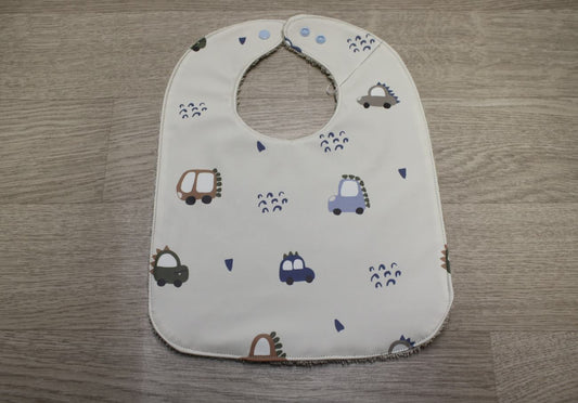 Bavaglino cerato con automobiline 🚗- retro in spugna